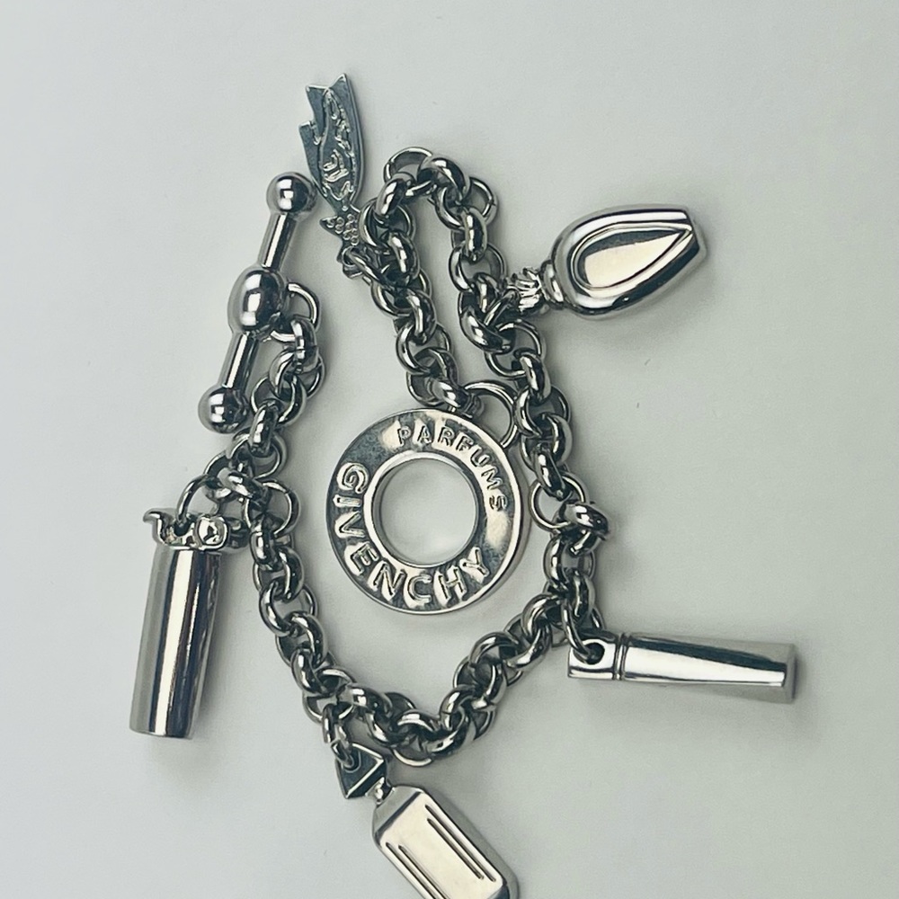 Givenchy, Silver Plated Perfums Charm Chain Bracelet - Picture 3 of 7